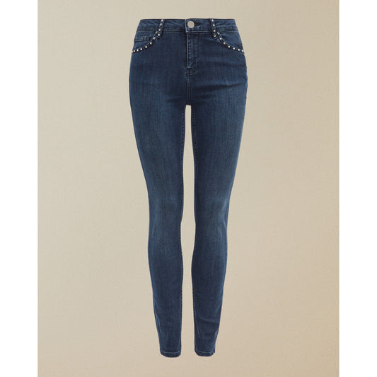 Women Studdsa-Studded Detail Skinny Jean - Navy