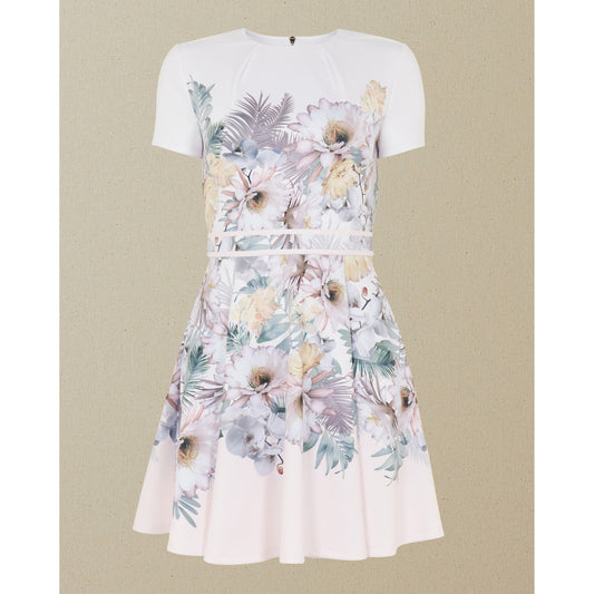 Women Haylinn-Woodland Jersey Skater Dress - Pl-Pink