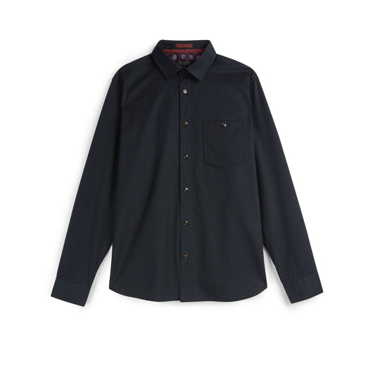 男士 Esskin-Ls Workwear 純色襯衫 - 海軍藍