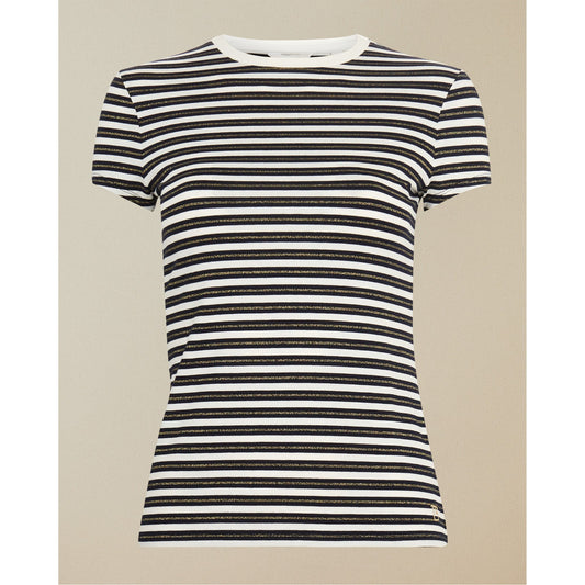 Women Avveri-Fitted Breton Striped Tee - Navy