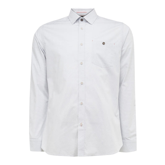 Men Milstar-Ls Diamond Dobby Shirt - White