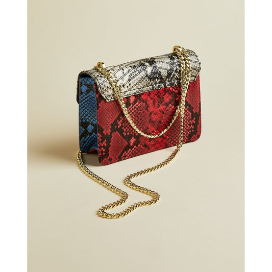 Women Belida-Exotic Effect Quilted Mini Envelope Xbody - Navy