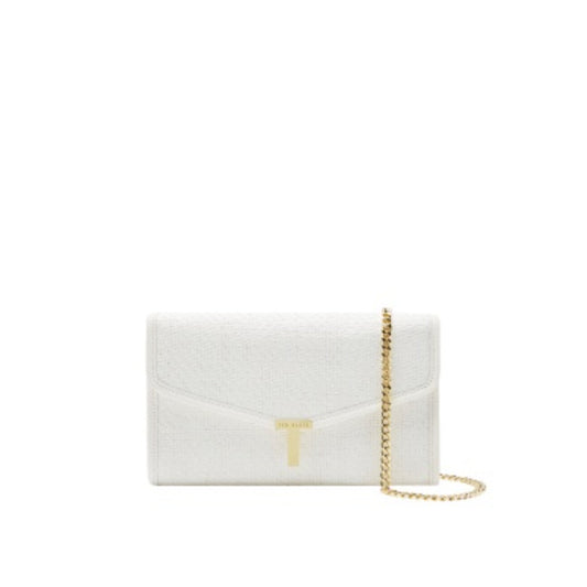 Women Arthea-Straw T Clutch - Ivory