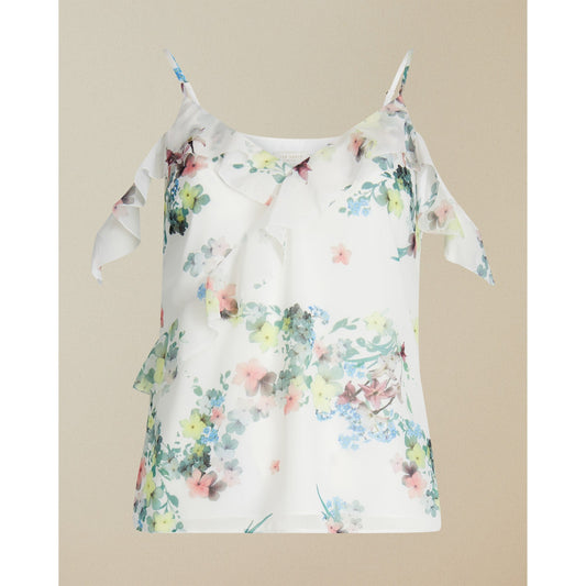 Women Meeyah-Pergola Cami With Ruffle Detail - Ivory