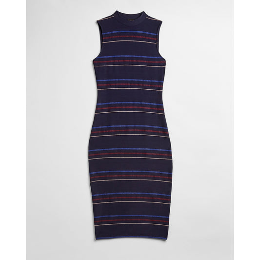 Women Erlo-Stripe Sleeveless Midi Dress - Navy