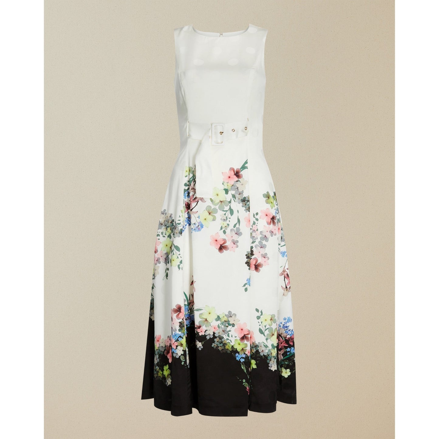 Women Camylle-Pergola Belted Midi Dress - Ivory