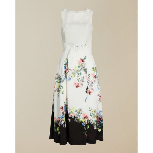 Women Camylle-Pergola Belted Midi Dress - Ivory