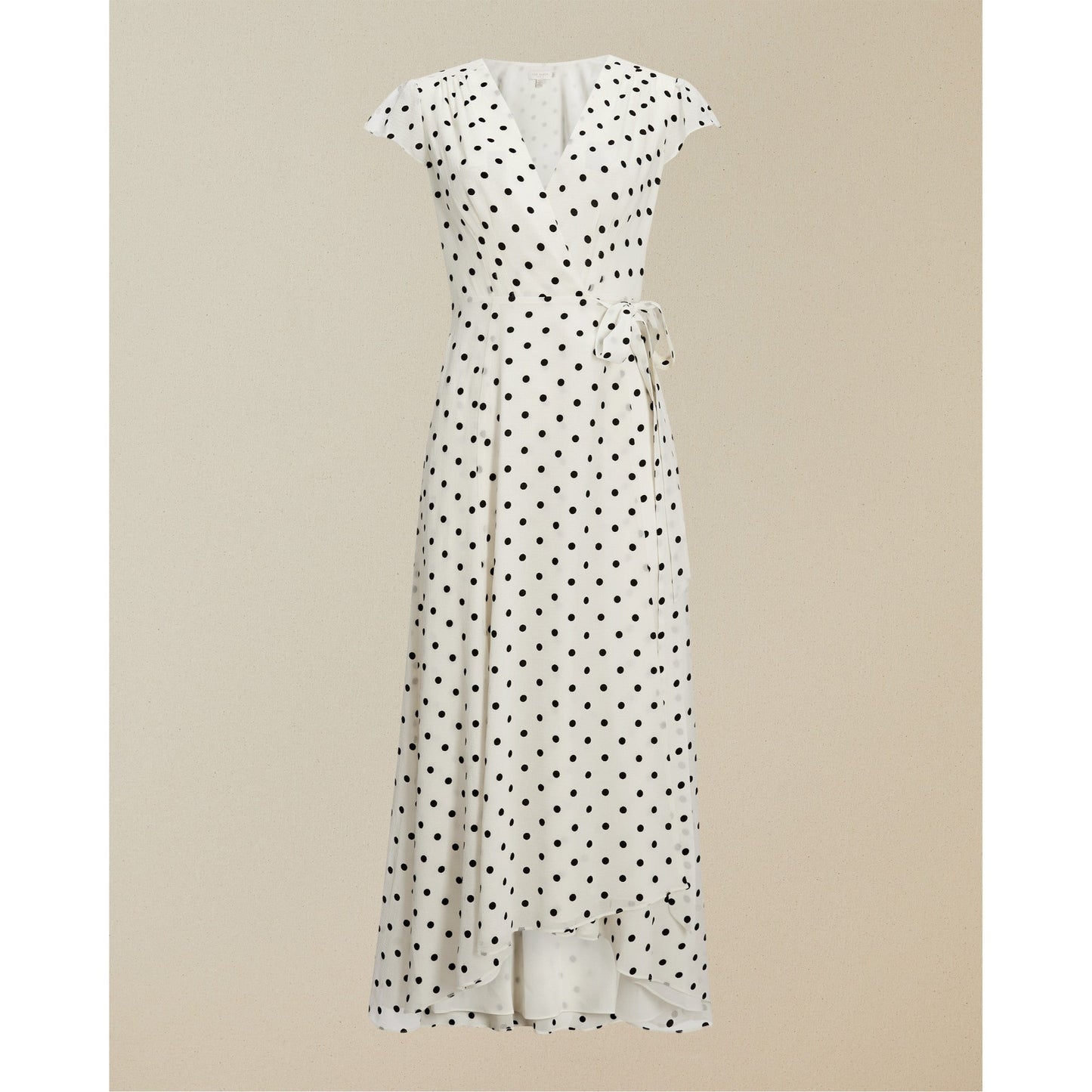 Women Cohline-Low V Wrap Dip Hem Maxi Dress - Ivory