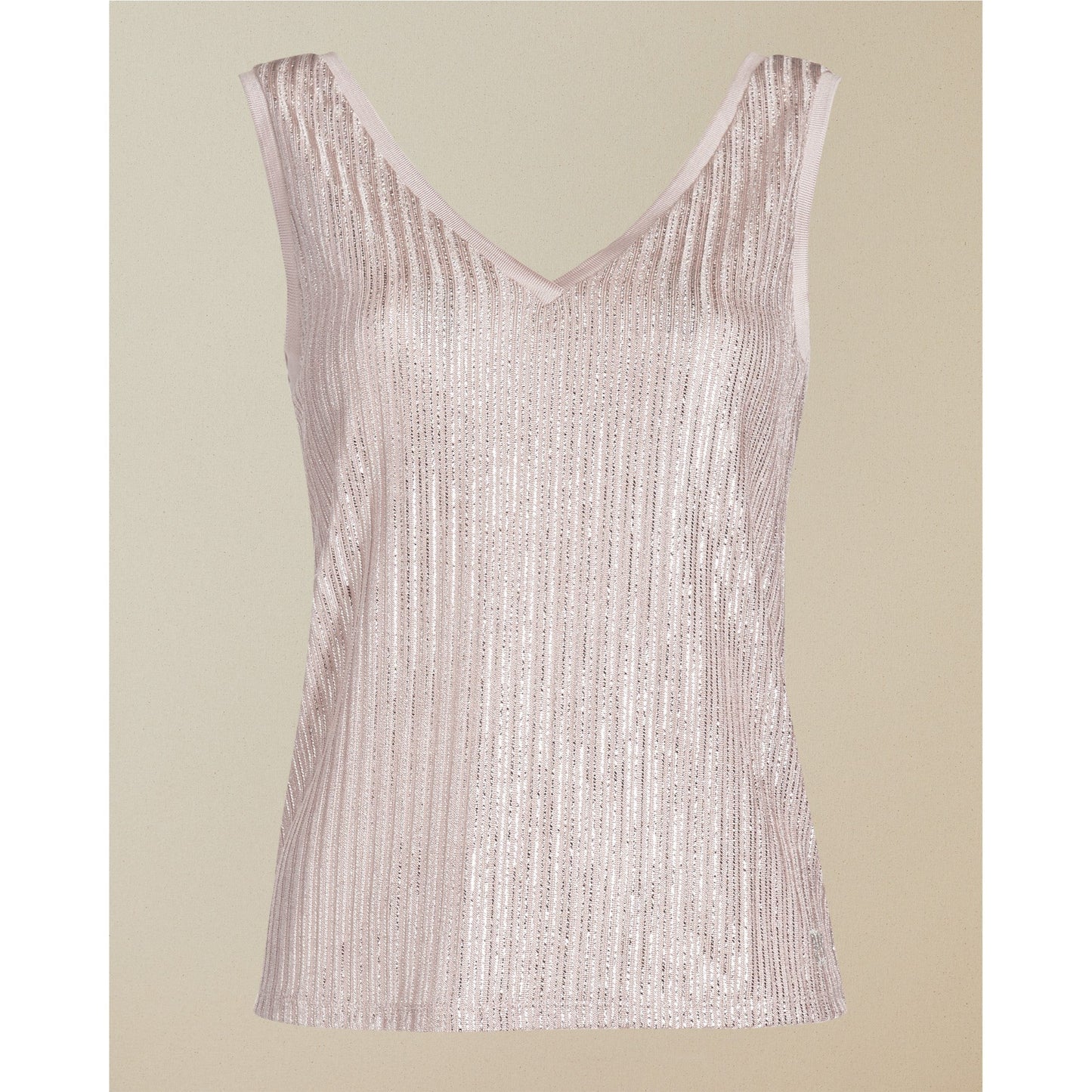 Women Robinee-Lurex Vest - Baby-Pink