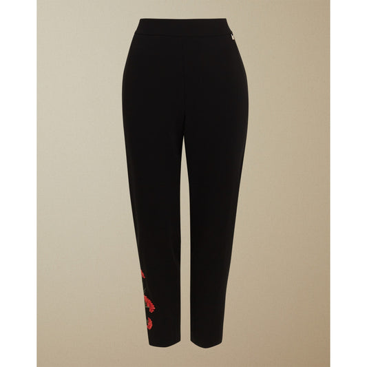 Women Kinalee-Highland Side Stripe Jogger With Embroidery - Black