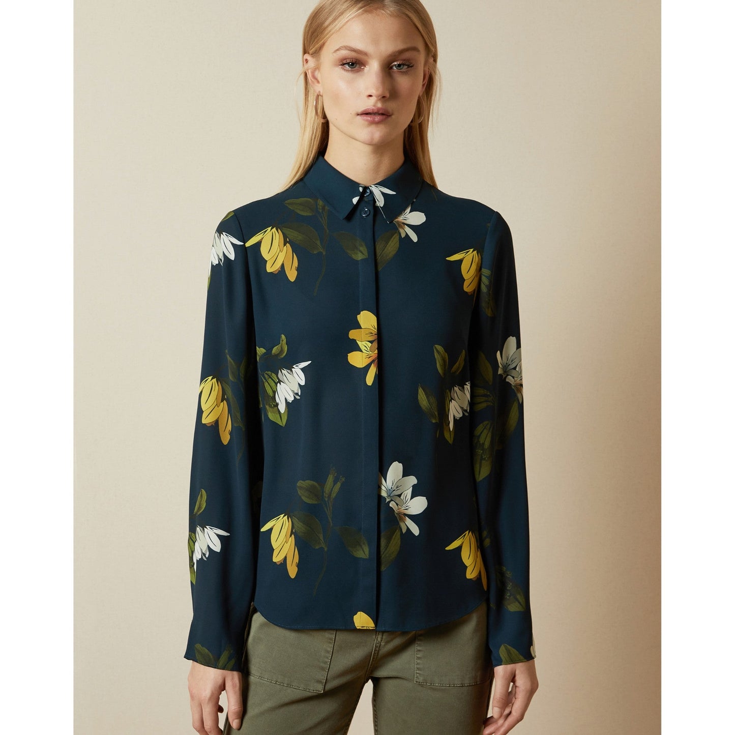 Women Eowyyn-Savanna Printed Shirt - Dark-Blue