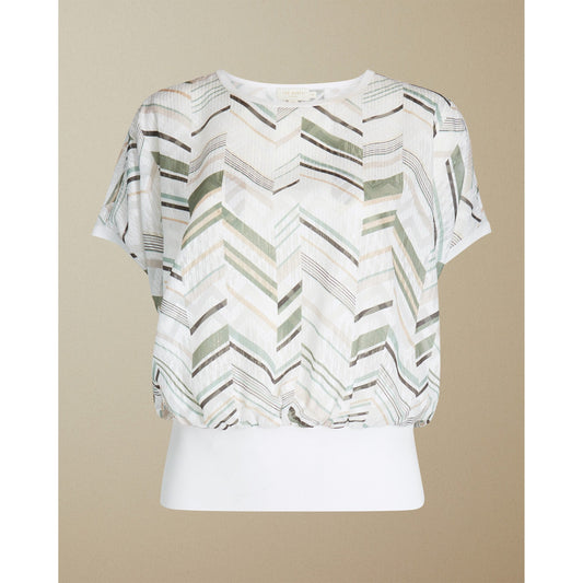 Women Vilanta-Everglade Burnout Blouson Top - White