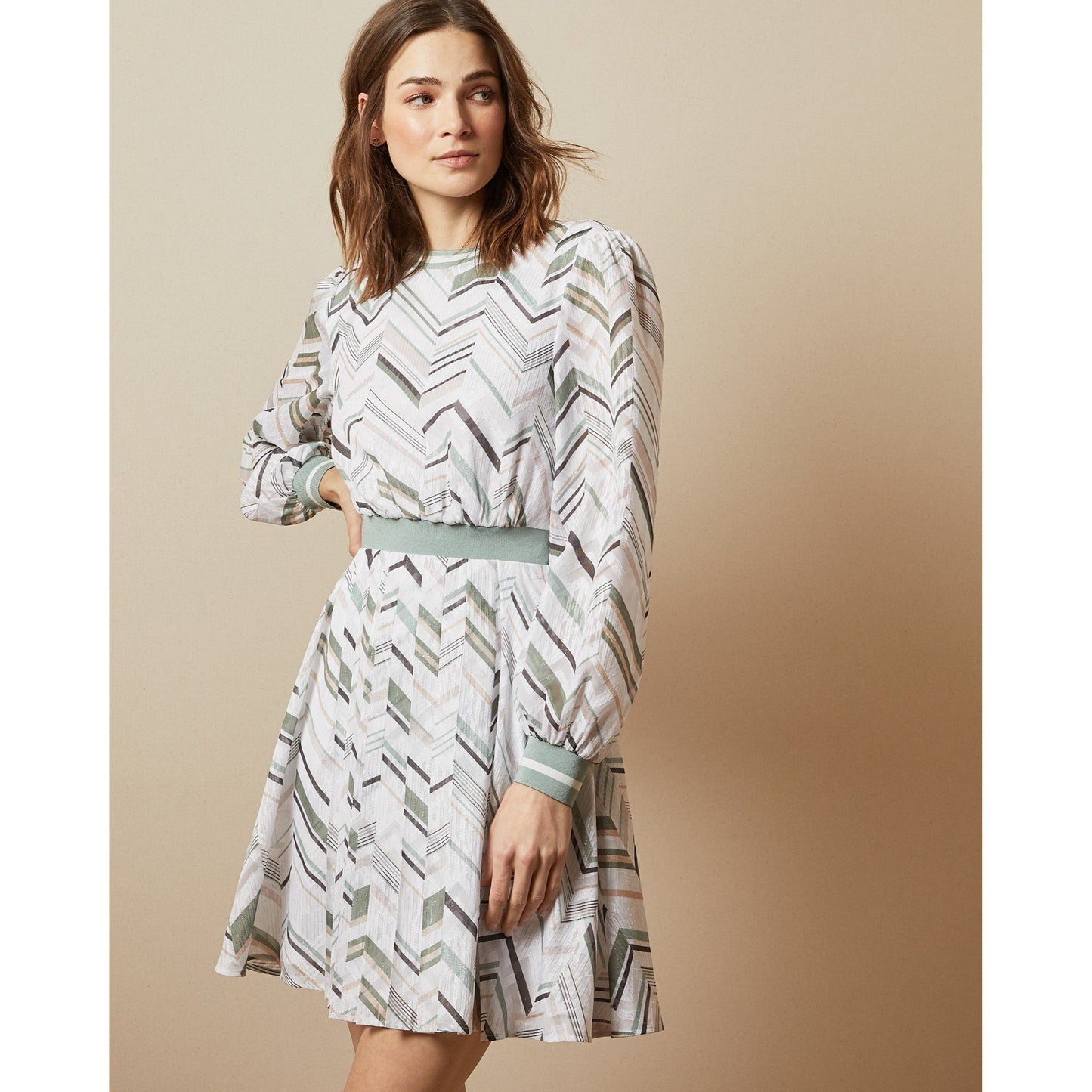 Women Fleuura-Everglade Long Sleeve Mini Dress - Ivory