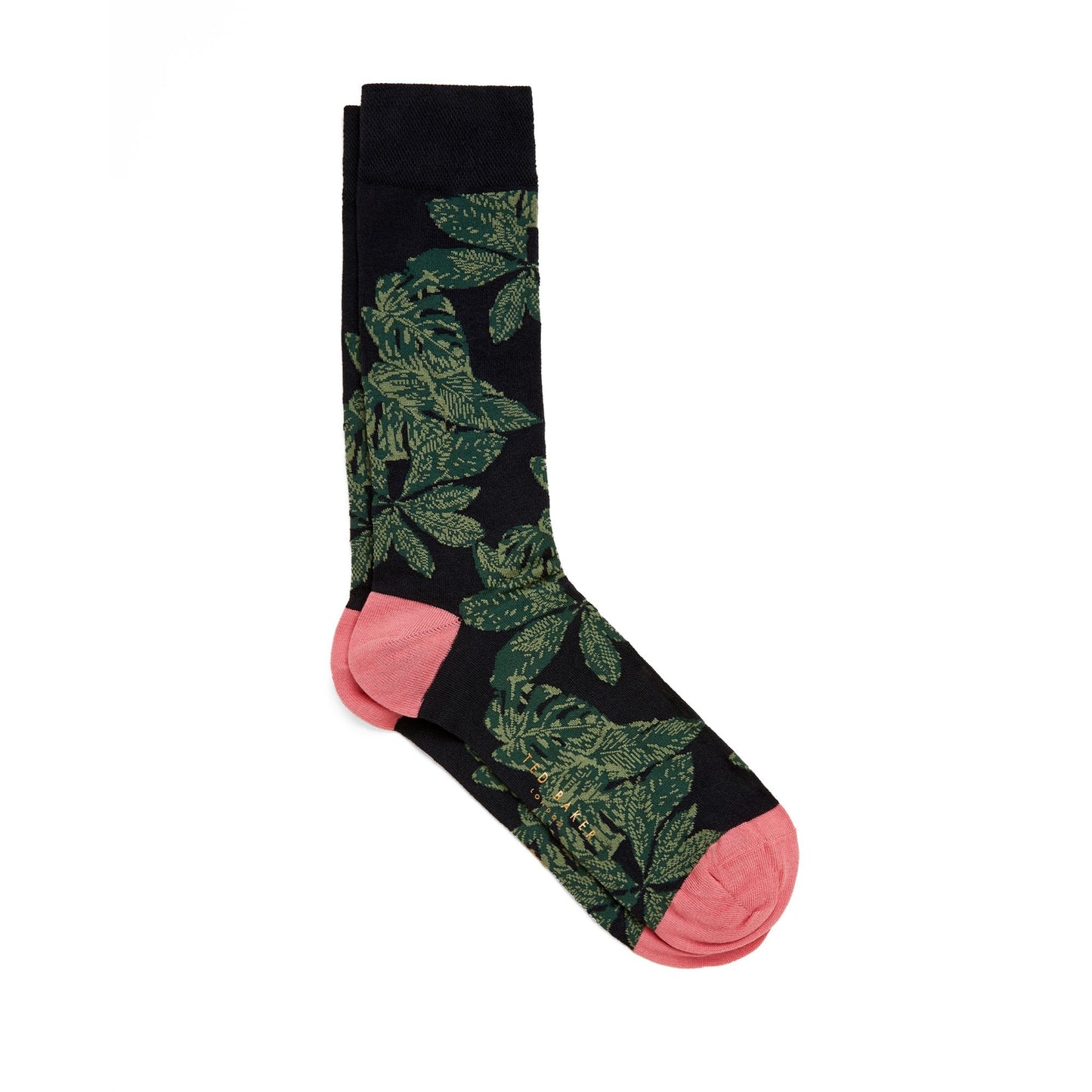 Men Olgrams-Floral Pattern Sock - Navy
