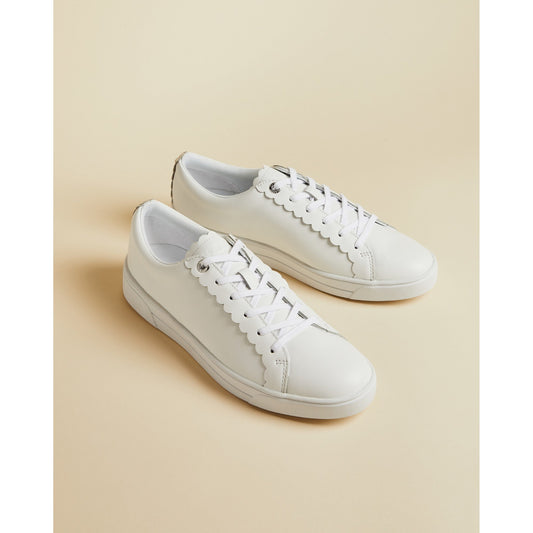 Women Tillys-Scalloped Edge Trainer - White