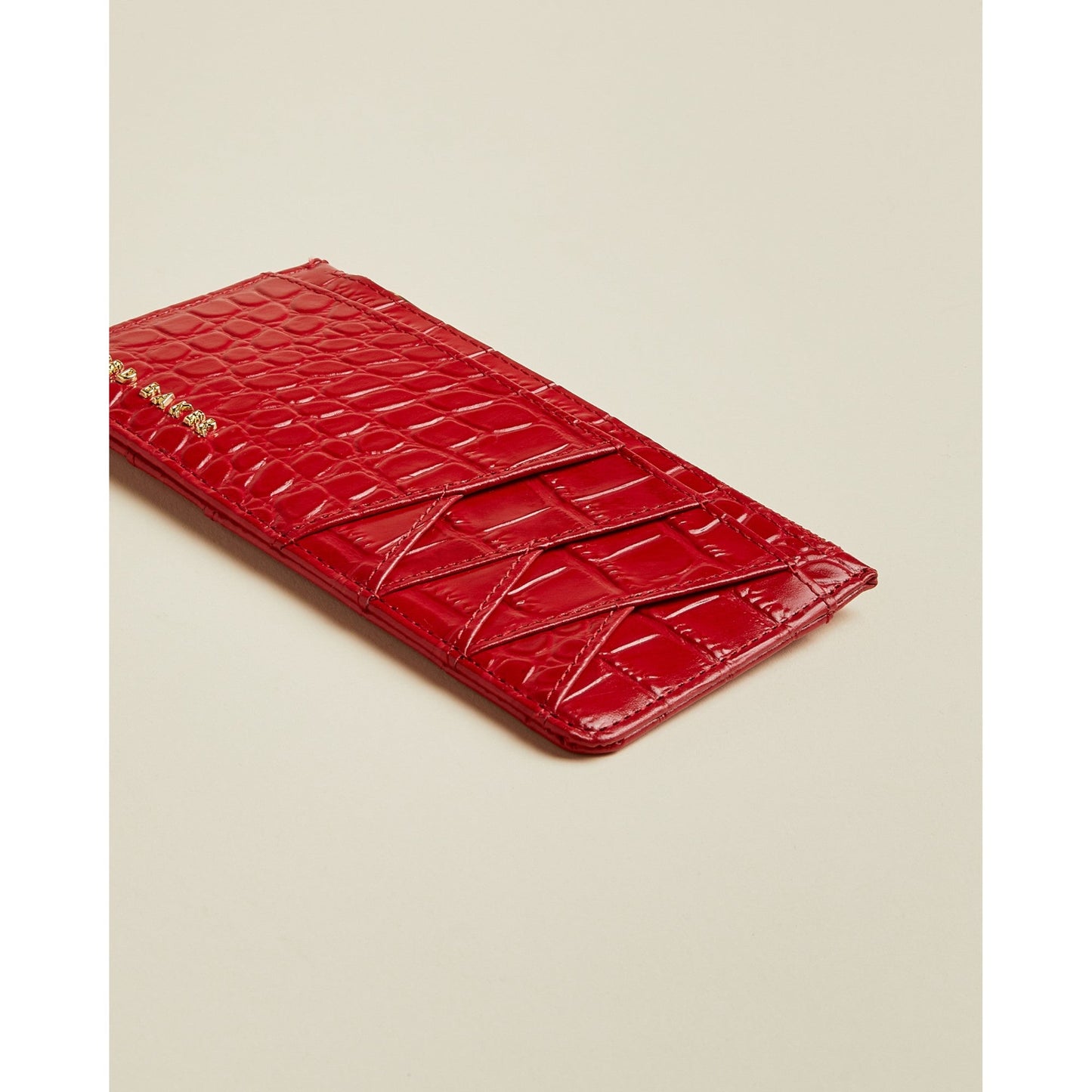 Women Avvvah-Exotic Effect Zipped Cc Holder - Red