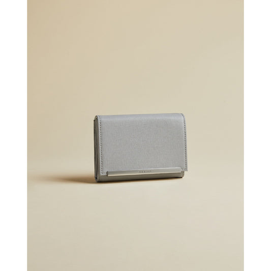 Women Elizzaa-Crosshatch Fold Mini Purse - Light-Grey