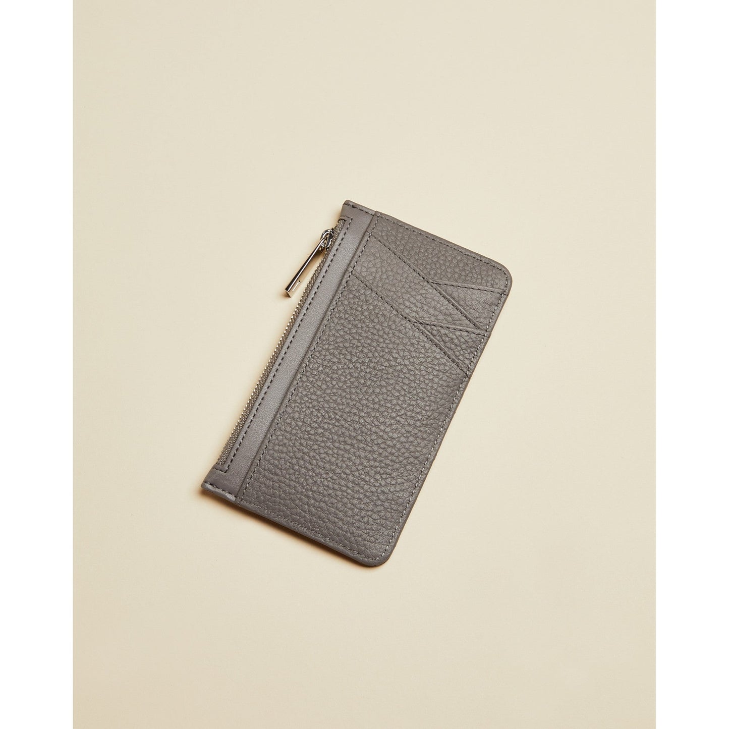 Women Allexaa-Diagonal Zipped Cc Holder - Dark-Grey