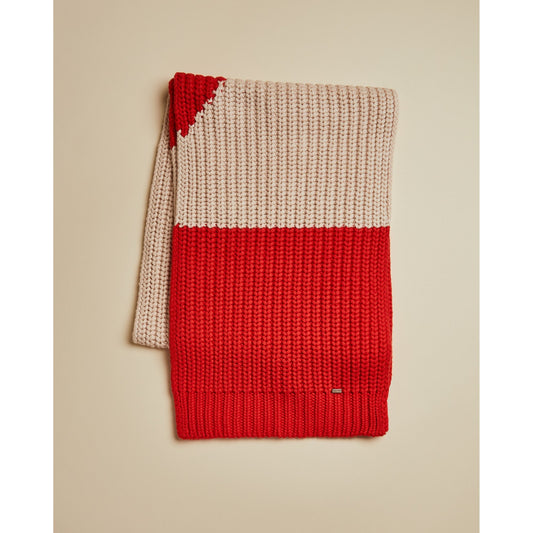 Women Ancra-Directional Stripe Detail Scarf - Natural