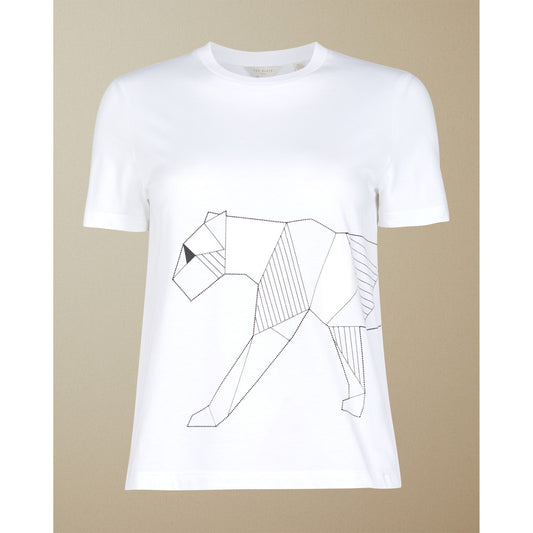 Women Kelei-Animal Tee - White