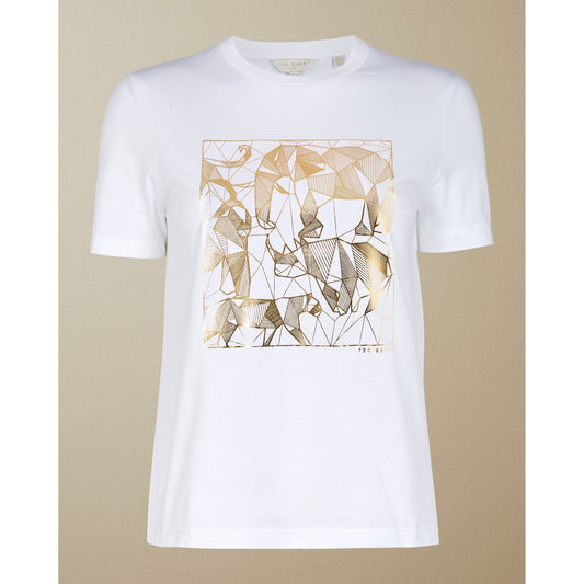 Women Robyyin- Animals Tee - White