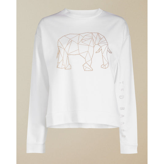 Women Dynnie- Animal Sweat - White