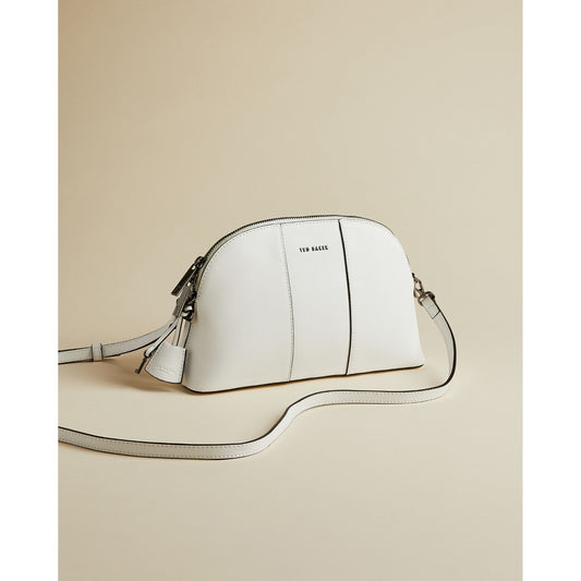 Women Barbrie-Crosshatch Dome Cross Body - White