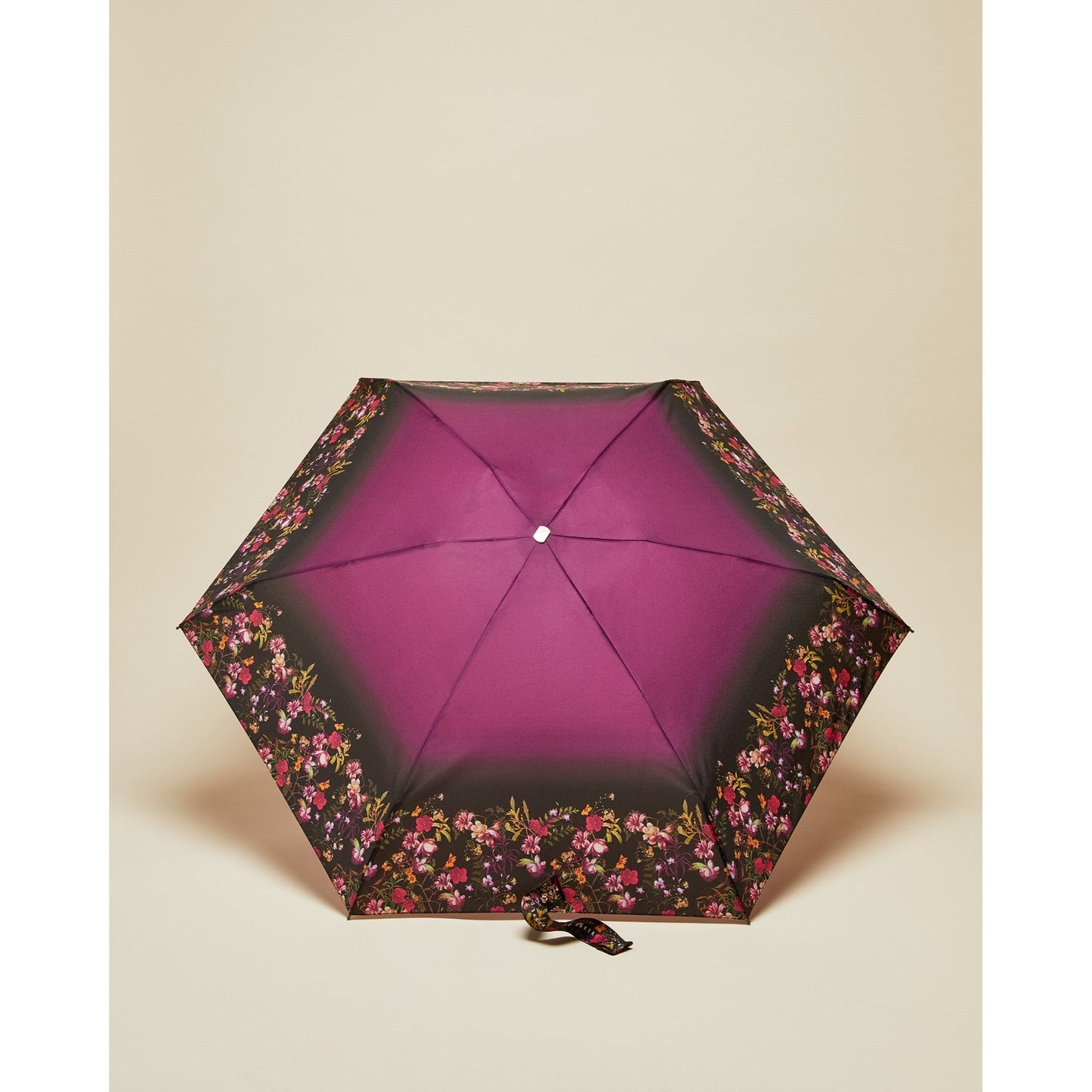 Women Ffabia-L895 S04055 Fern Forest Folding Umbrella - Maroon