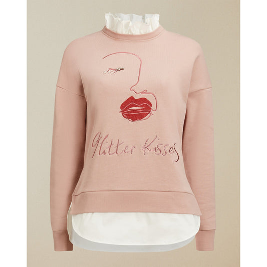 Women Aymei-Mockable Lashes Sweatshirt - Pink