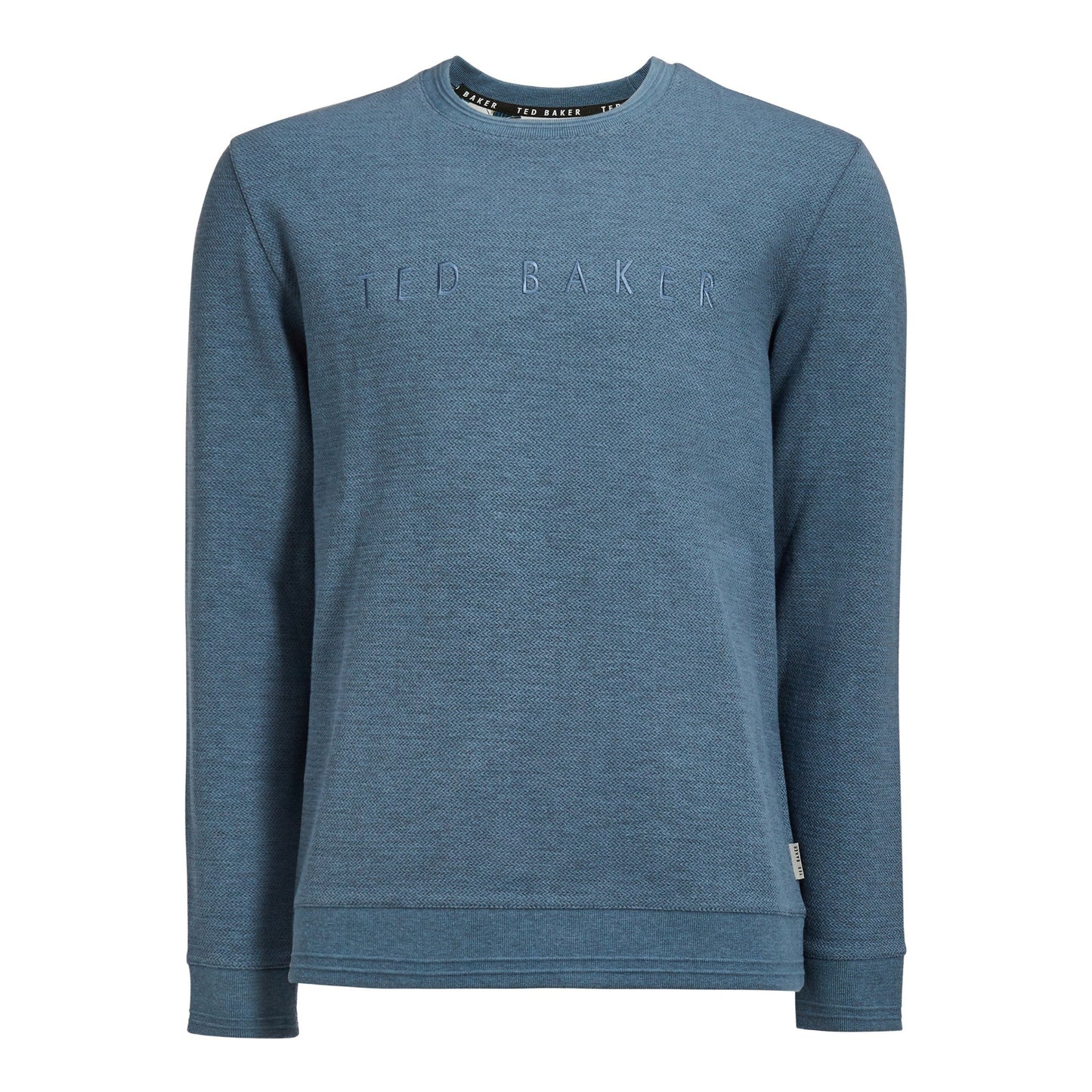 Men Porin-Ls Branded Sweatshirt - Mid-Blue