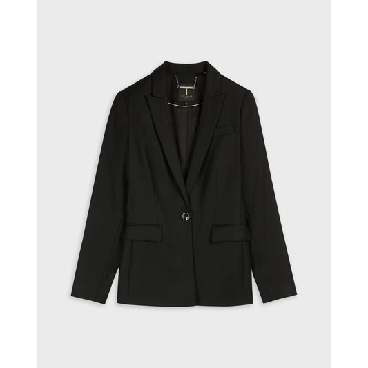 Women Olive-Stretch Blazer - Black