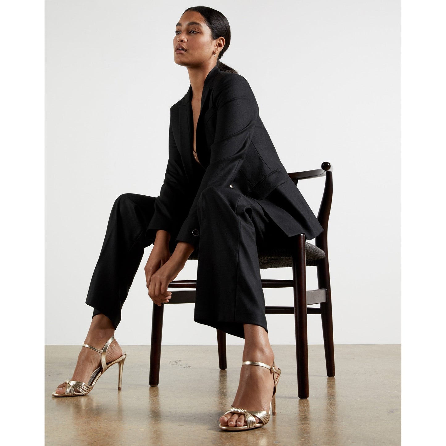 Women Olivet-Wide Leg Trouser - Black