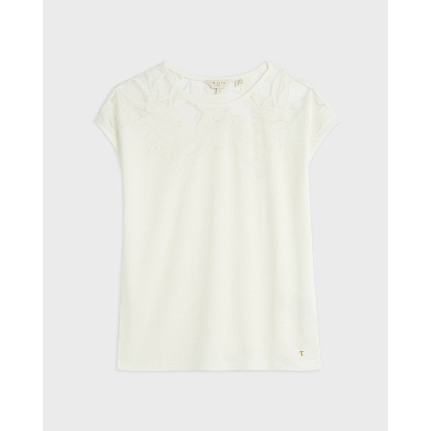 Women Lehoo-Burnout Detail T-Shirt - White