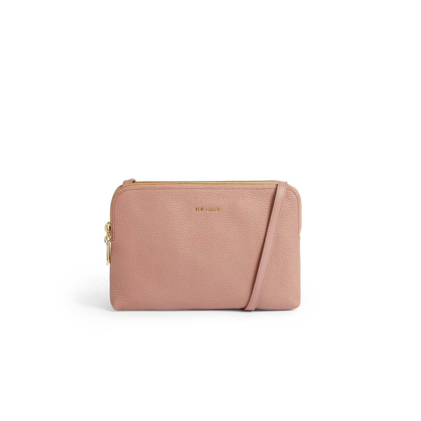 Women Ciarraa-Soft Leather Double Pouch Xbody - Pink