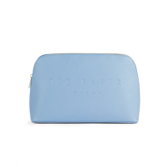 Women Lottiey-Crosshatch Deboss Washbag - Mid-Blue