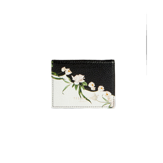 Women Wrrenn-Elderflower Poppered Oyster Card Holder - Black