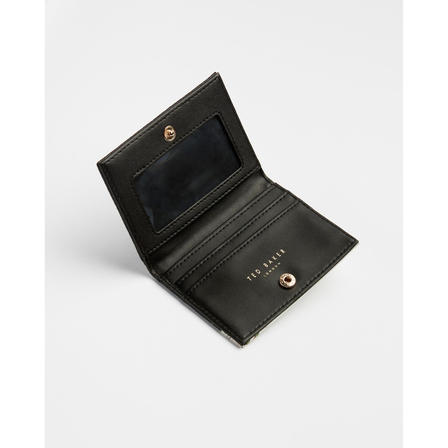 Women Wrrenn-Elderflower Poppered Oyster Card Holder - Black