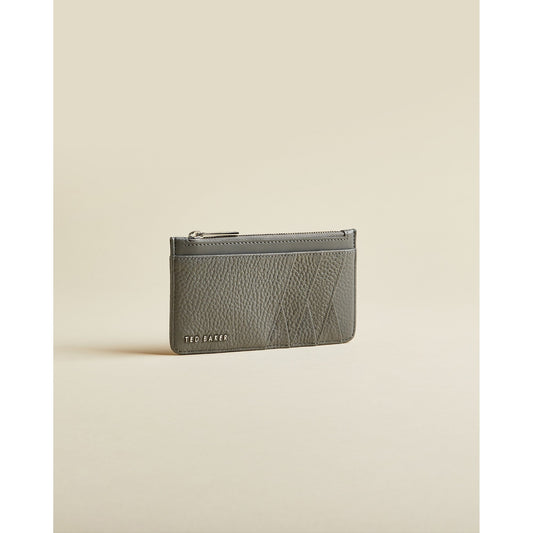 Women Gerii-Diagonal Zipped Cc Holder - Grey