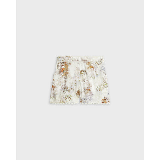 Women Henliy-Vanilla Scallop Trim Short - White