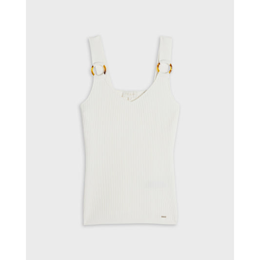 Women Sansaa-Knitted Tank Top - White