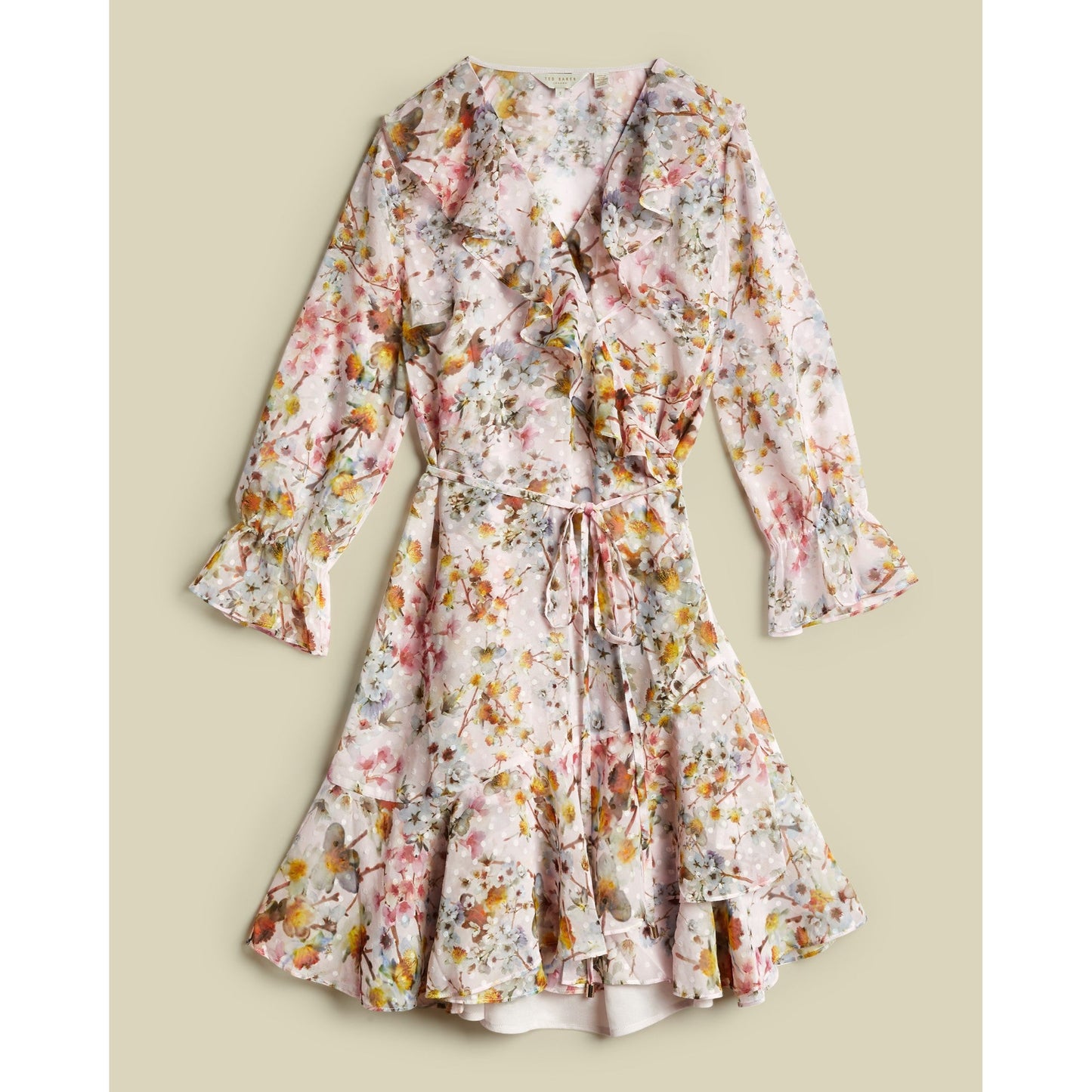 Women Gracye-Jasmin Ruffle Wrap Dress - Dusky Pink