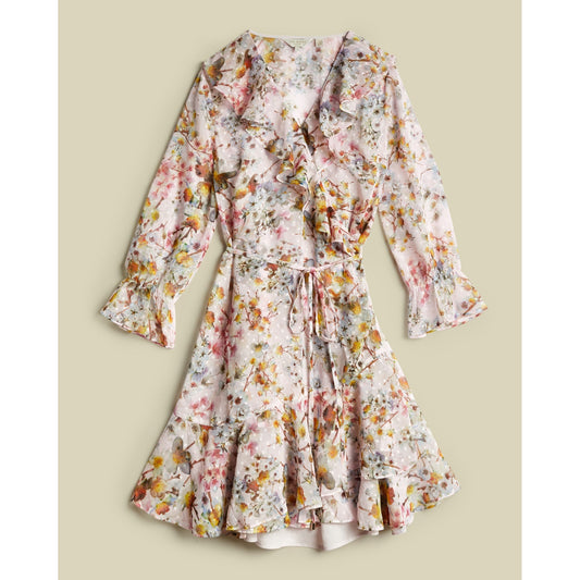 Women Gracye-Jasmin Ruffle Wrap Dress - Dusky Pink