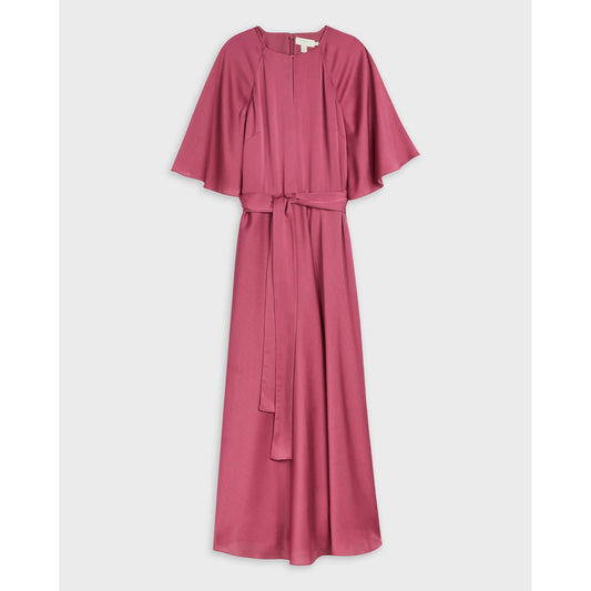 Women Hariiet-Raglan Sleeve Tea Midi Dress - Dusky-Pink