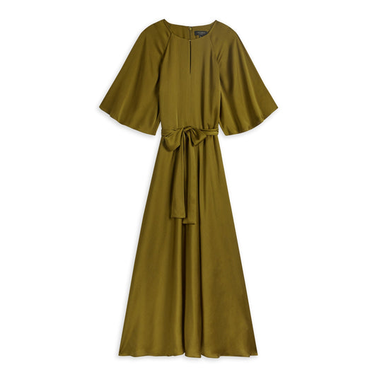 Women Hariiet-Raglan Sleeve Tea Midi Dress - Khaki
