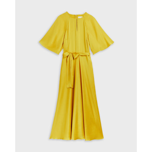 Women Hariiet-Raglan Sleeve Tea Midi Dress - Yellow