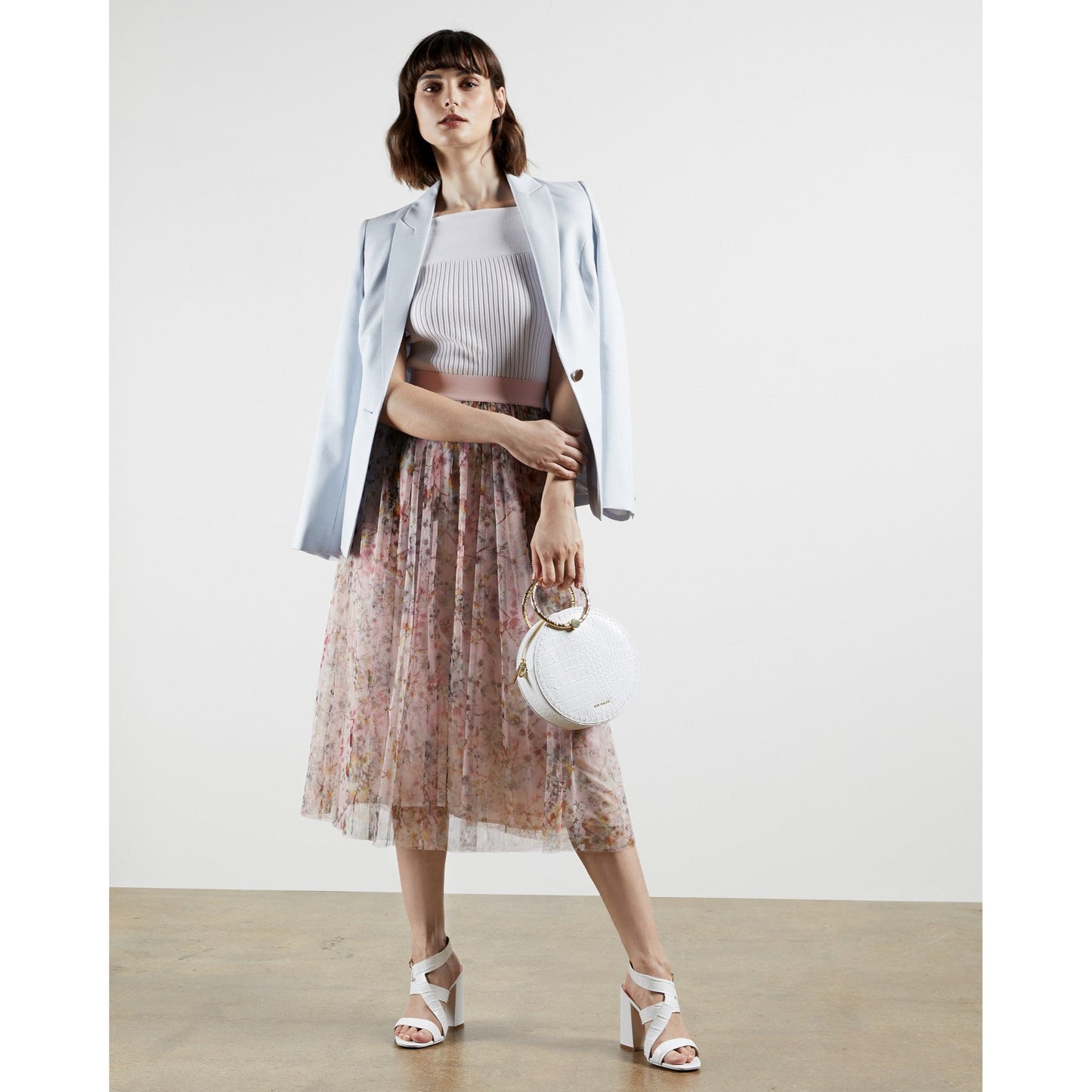 Women Balett-Jasmine Printed Full Tulle Skirt - Dusky-Pink