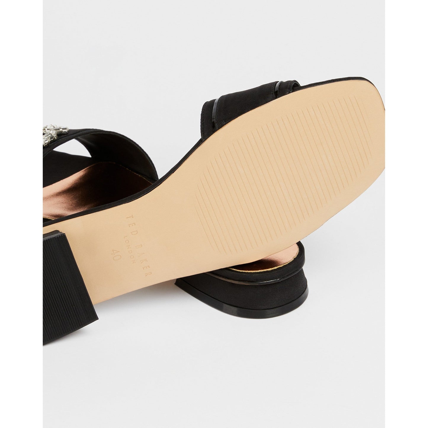 Women Twinkal-Jewel Flat Slider - Black