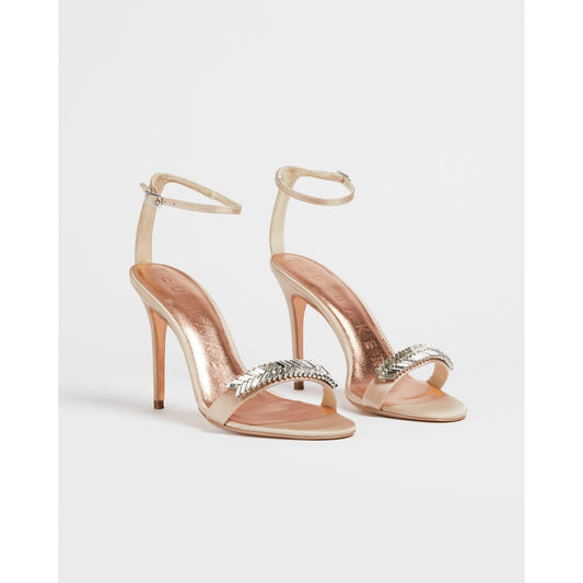 Women Lexin-Jewel Detail High Sandal - Nude