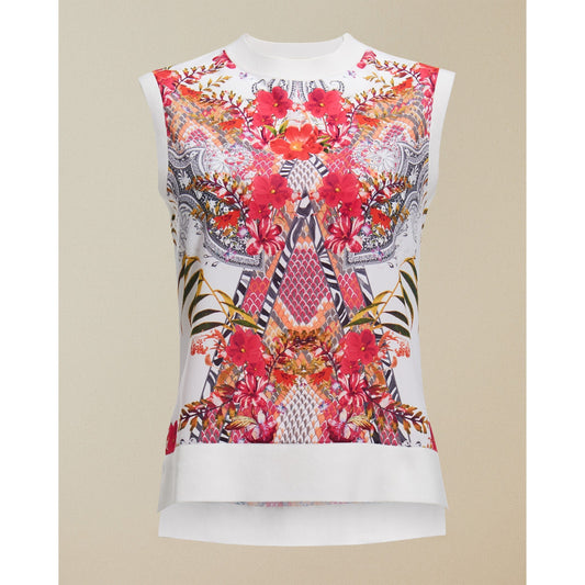Women Tamarie-Samba Woven Front Sleeveless Knitted Top - Ivory