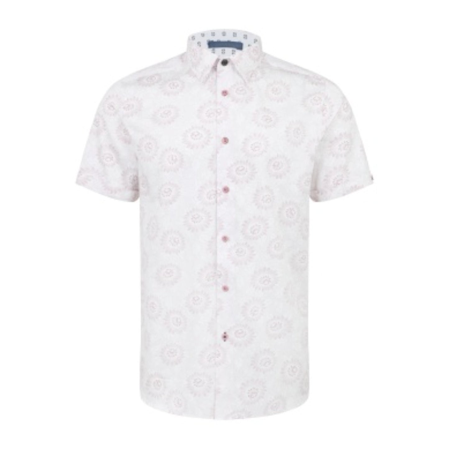 Men Crispy-Ss Floral Dot Print Shirt - Pink